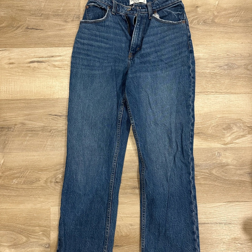 Abercrombie & Fitch High Rise Dark Blue Jeans